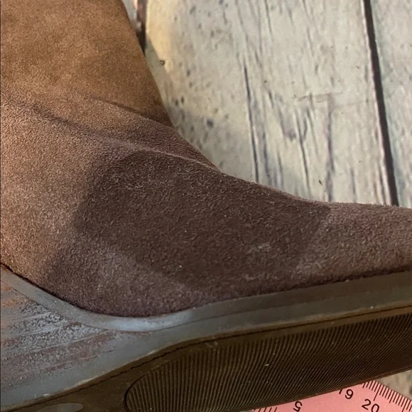 Lucky Brand Zorlina Brown Suede Ankle Booties Sz 6.5 - Picture 8 of 12